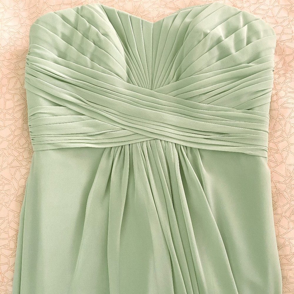 Long, light meadow green dress